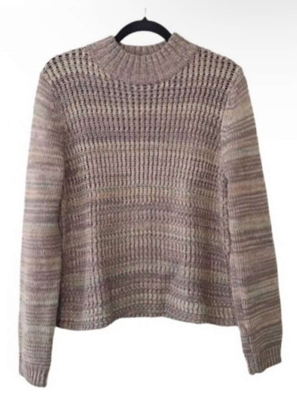 Asos Multicolored Wool Blend Knit Mockneck Sweater Size 8